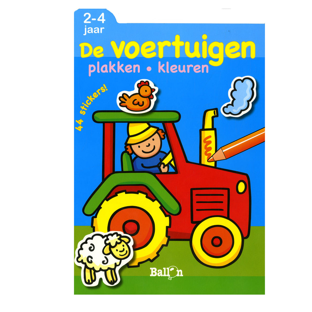 Plakken en Kleuren - De Voertuigen, 2-4 jaar