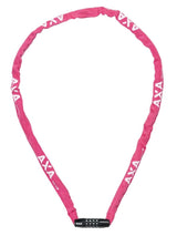 Axa kettingslot rigid rcc code 120x3,5 met polyester hoes - roze