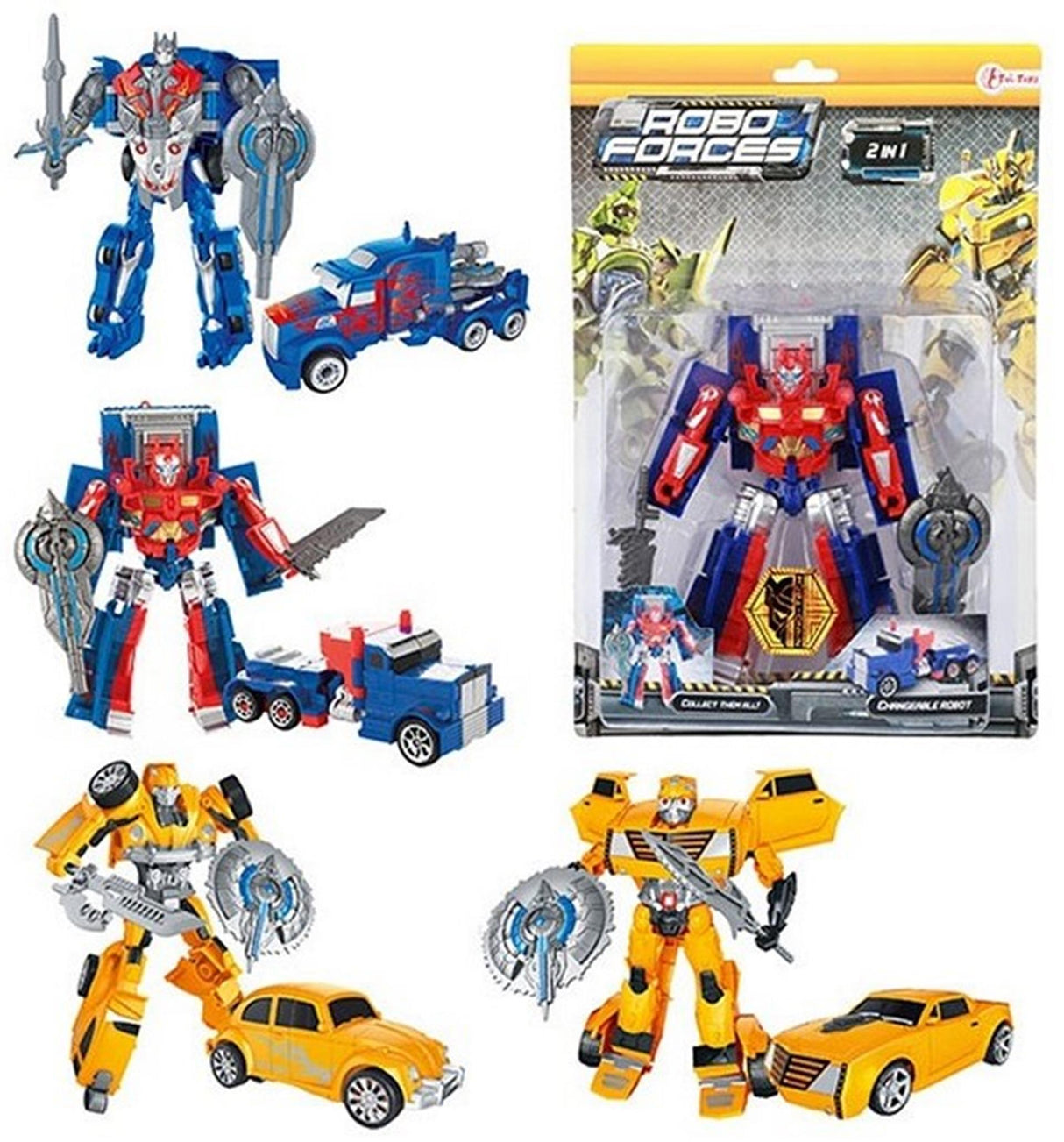 Toi-toys toi toys roboforces veranderrobot auto vrachtwagen 21x30cm