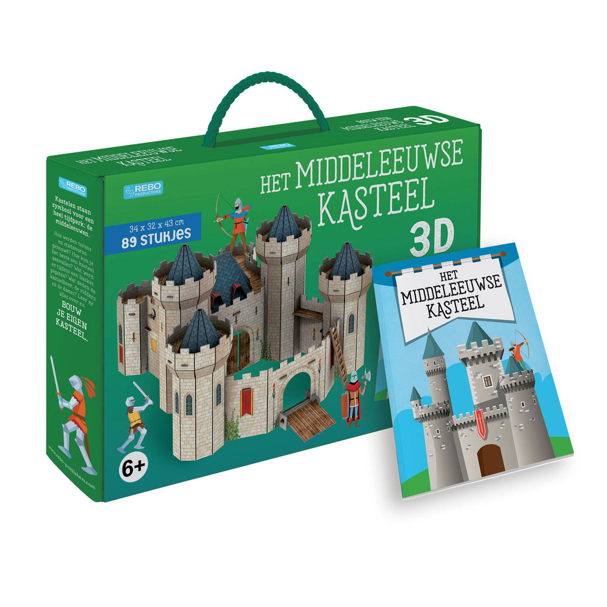 Rebo publishers boek + 3d model - het middeleeuwse kasteel