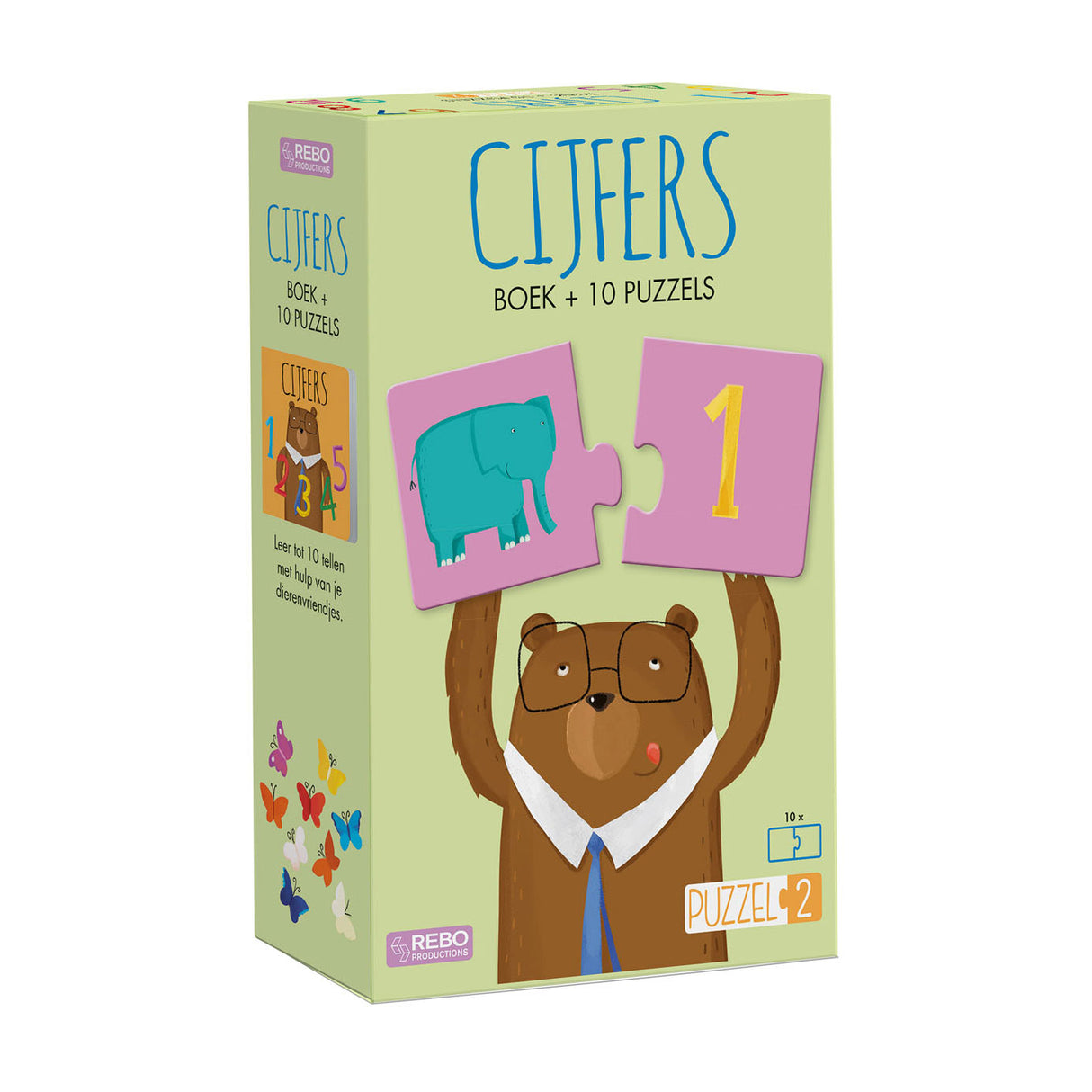 Rebo Publishers Puzzel2 Boek Cijfers met 10 Puzzels