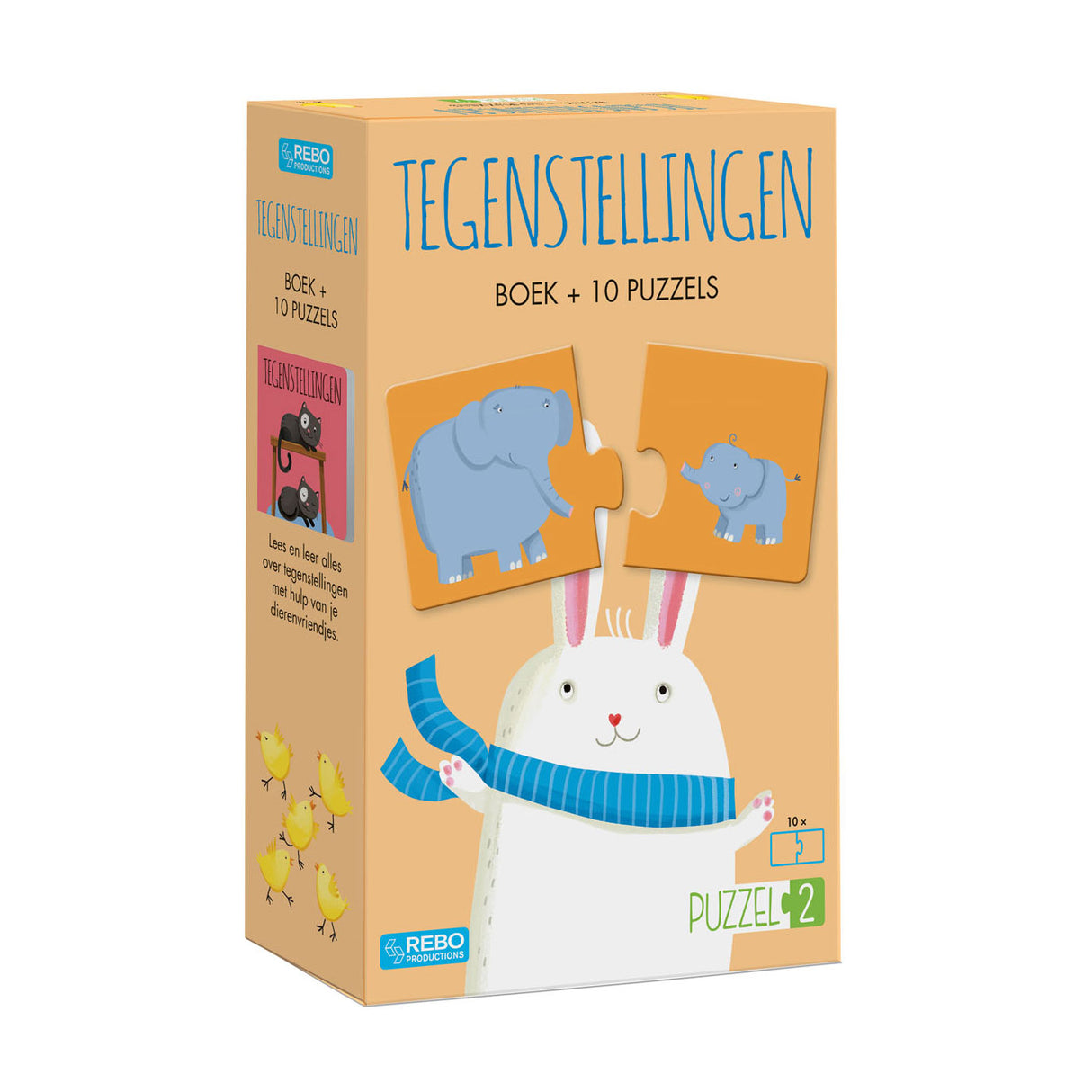 Rebo Publishers Puzzel2 Boek Tegenstellingen met 10 Puzzels