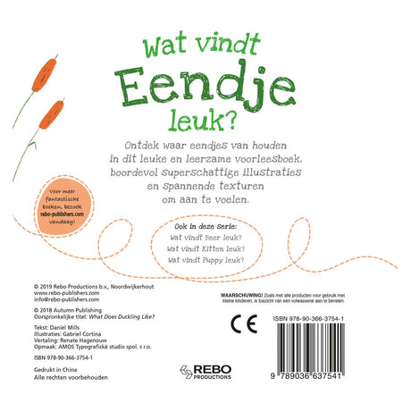 Rebo Publishers Voelboek Wat vindt Eendje leuk?