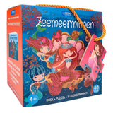 Rebo Publishers Boek, Puzzel + 10 Figuren Zeemeermin