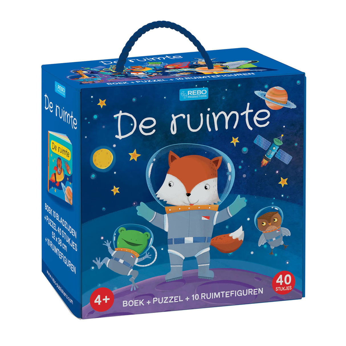 Rebo Publishers De Ruimte Boek en Puzzel, 10 Figuren