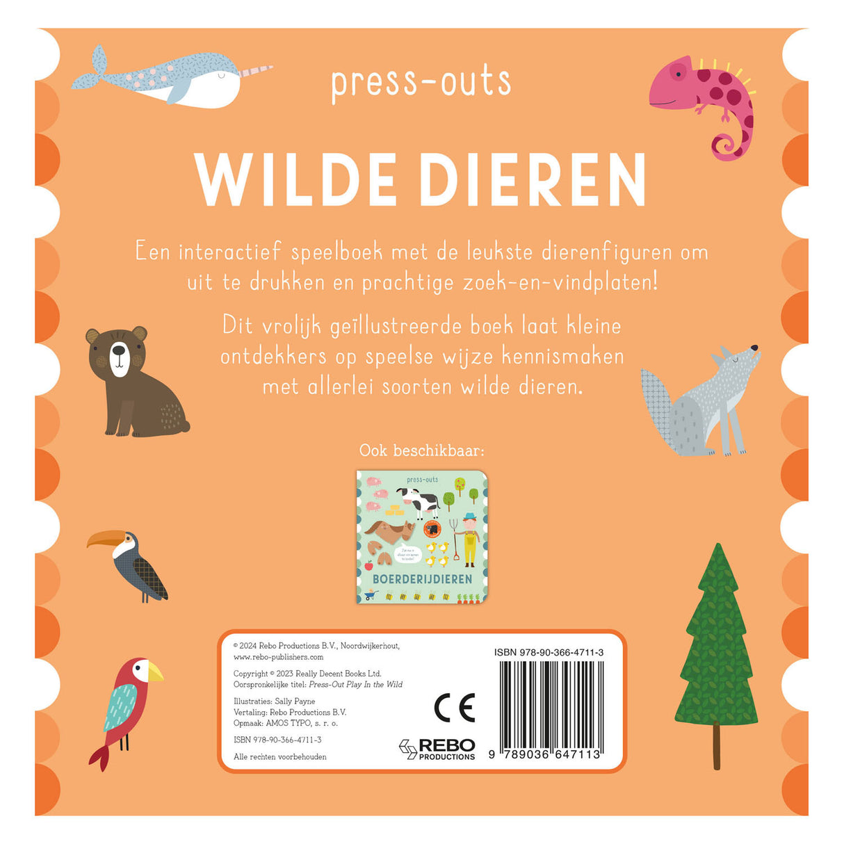 Rebo Publishers Kartonboek Press-Outs Wilde Dieren