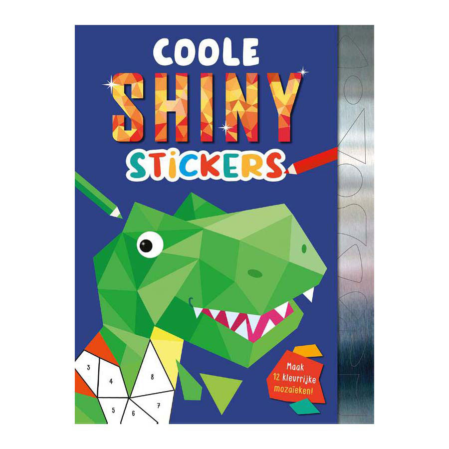 Rebo Publishers Coole Shiny Stickers Dino's Robots en Raketten Stickermozaïekboek