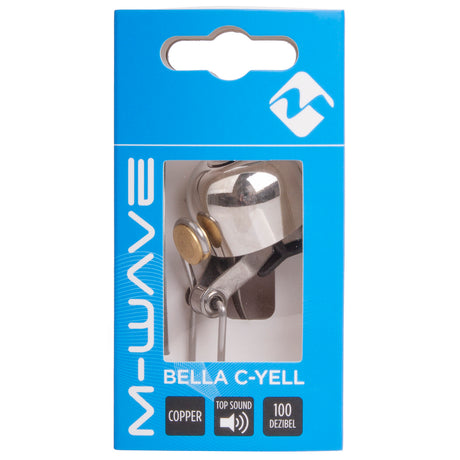 M-Wave Bella C-Yell Mini-bel koper zilver, doorsnede 30mm