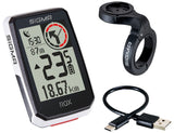 Sigma Rox 2.0 gps zw wit overclamp stuurhouder + usb-c oplaadkabel