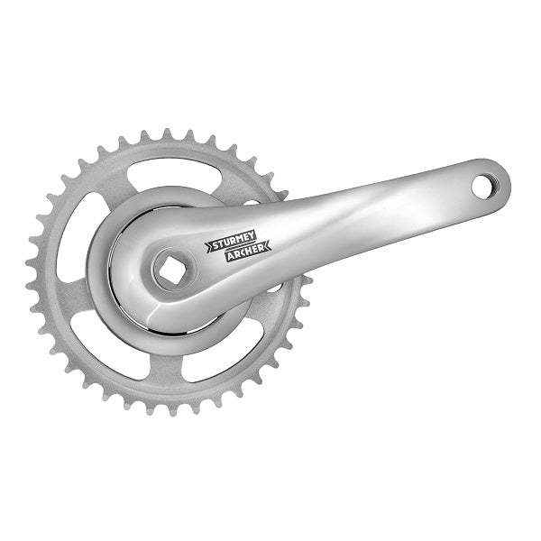 Sunrace - SunRace crankset 38T cranklengte 170mm. zilver aluminium spieloos. 92mm cover. -8mm diepte