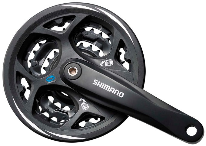 Shimano Crankstel 7 8 speed Altus FC-CM311 48 38 28T met kettingrand zwart