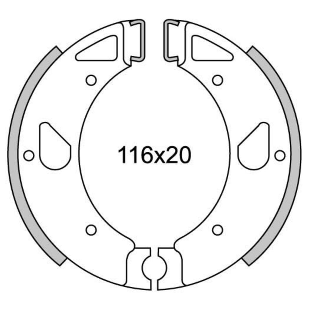 Newfren Remsegment GF0071 Florett-80 Voor Achter (1980->) 116*20mm