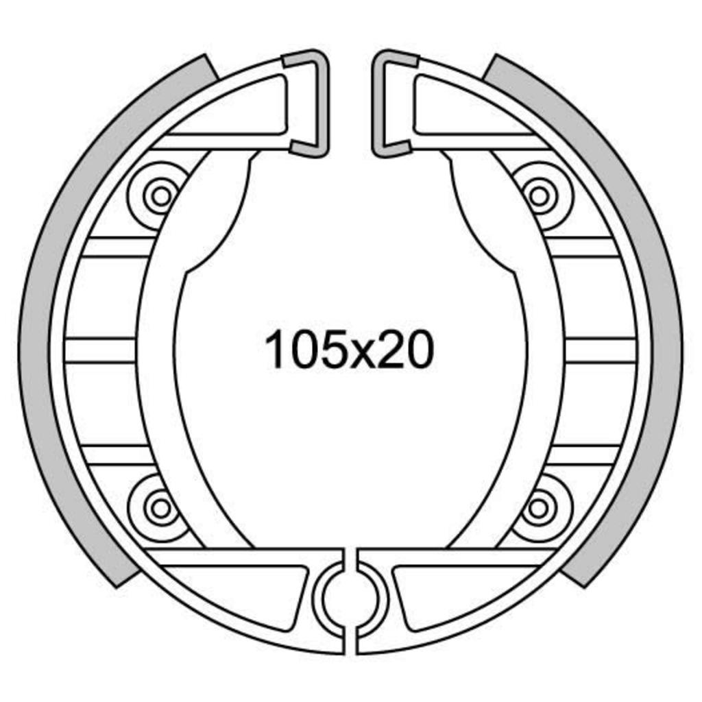 Newfren Remsegment GF0152 Ciao, Si ø105mm Voor (Gietwiel)