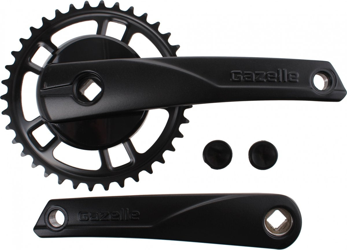 Gazelle Crankstel Strixvaria 38T aluminium staal zwart