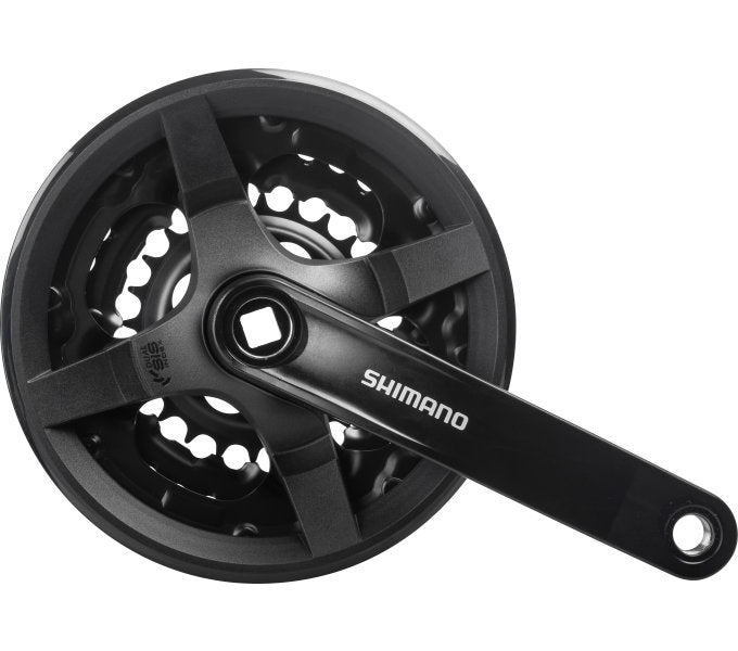 Shimano Crankstel 6 7 8 speed Tourney FC-TY301 met 150mm crankarm 42 x 34 x 24T zwart