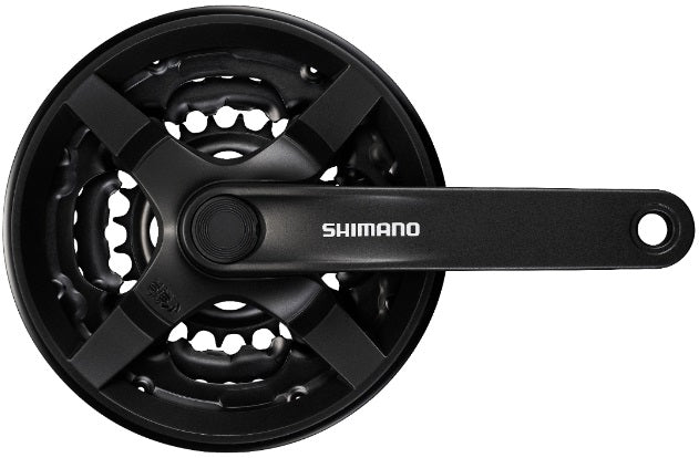 Shimano Crankstel 6 7 8 speed Tourney FC-TY301 met 170mm crankarm 42 x 34 x 24T zwart (werkplaatsverpakking)