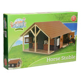 Kids Globe Globe Globe Paardenstal met 2 Boxen en Berging, 1:24