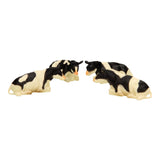 Kids globe koe 1:32 zwart wit liggend staand 12 st