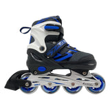 Street rider skeelers blauw zwart, maat 33-36