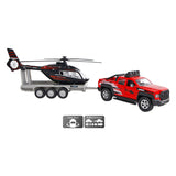 Kids Globe Globe Terreinwagen met Helikopter Trailer