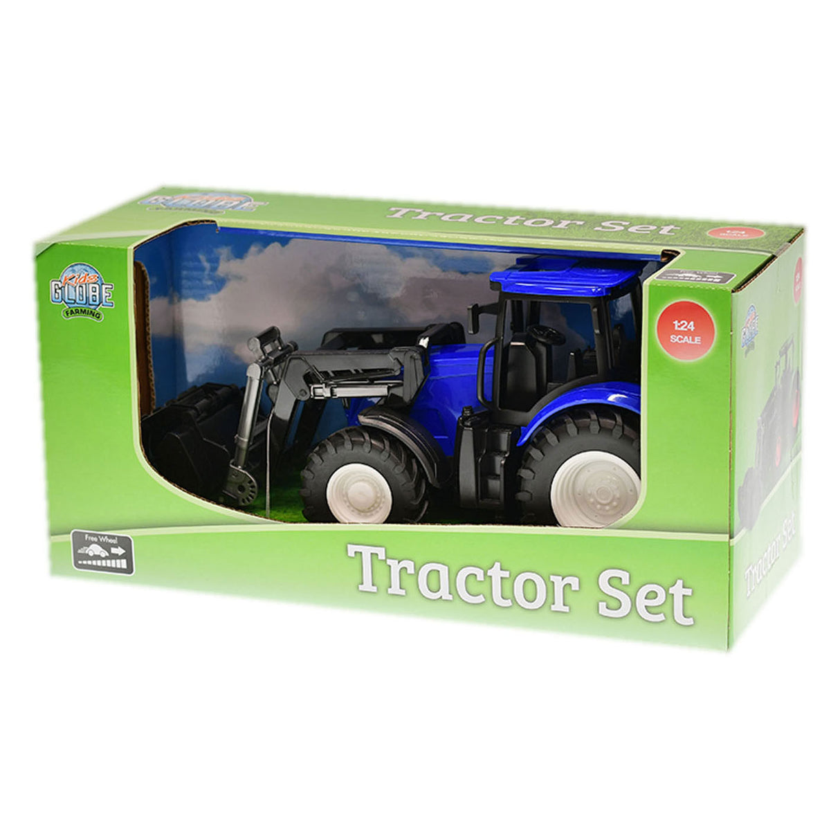 Kids Globe Globe Tractor met Frontlader Blauw