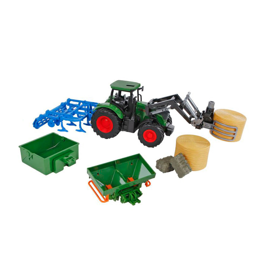 Kids Globe Tractor met Accesoires, 30cm