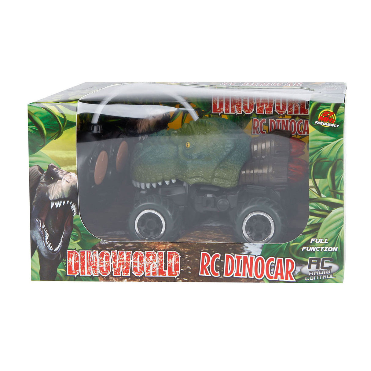 Rc dinoworld dinosaurus rc bestuurbare auto met licht, 12,5cm