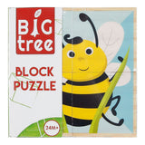 Toys amsterdam blokkenpuzzel dieren junior hout 10 cm 4-delig