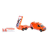 Kids globe globe vw transporter met pijlwagen en licht die-cast