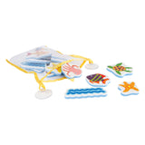 Mini club foam bad plakfiguren zeedieren, 16dlg.