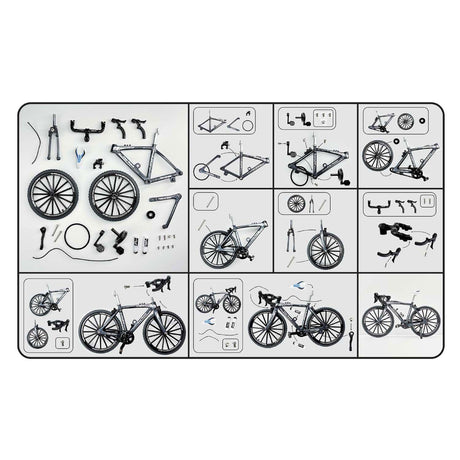 Van manen racefiets bouwpakket die-cast speelgoed fiets 19,5cm multicolor.