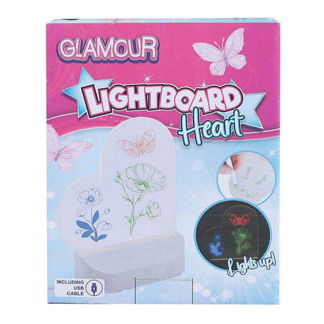 Glamour lichtbord hart met usb-aansluiting en 7 stiften