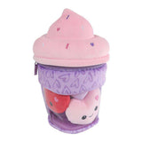 Van manen pluche ijsje knuffel met hartjes - 25cm speelgoed.