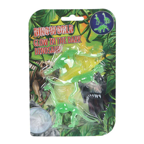 Dinoworld 3d dinosaurus glow in the dark 3 stuks assorti