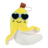 Fluffy menu fruit pluche + zonnebril 6cm