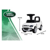 Land rover loopauto wit met geluid - 67 cm
