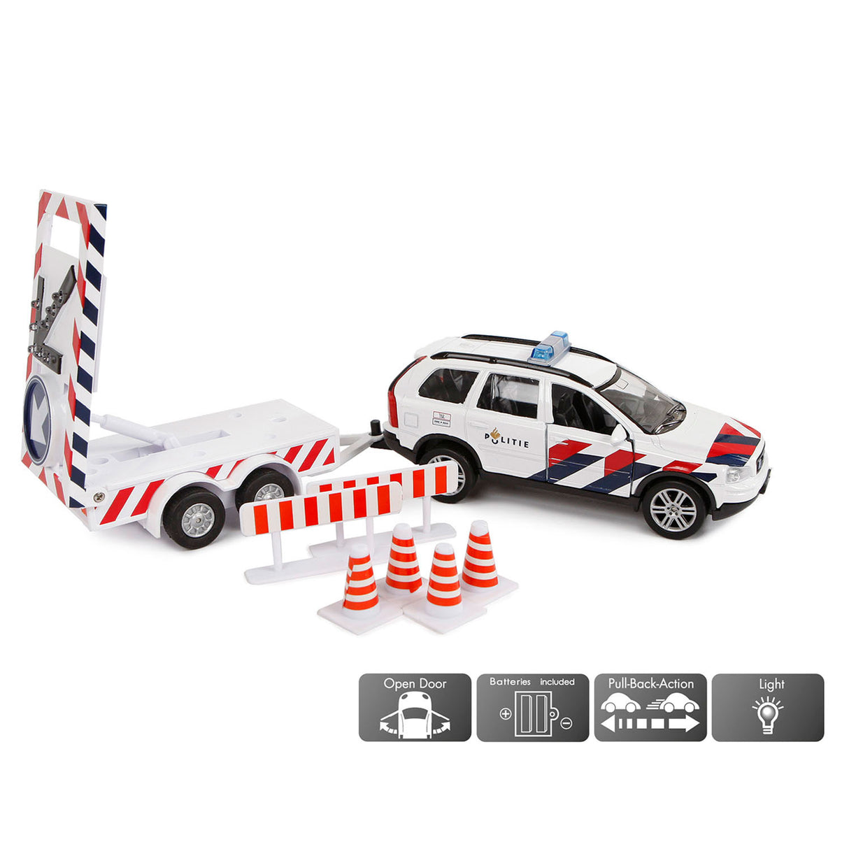 Kids Globe Globe Die-cast Politie Volvo XC90 met Pijlwagen NL