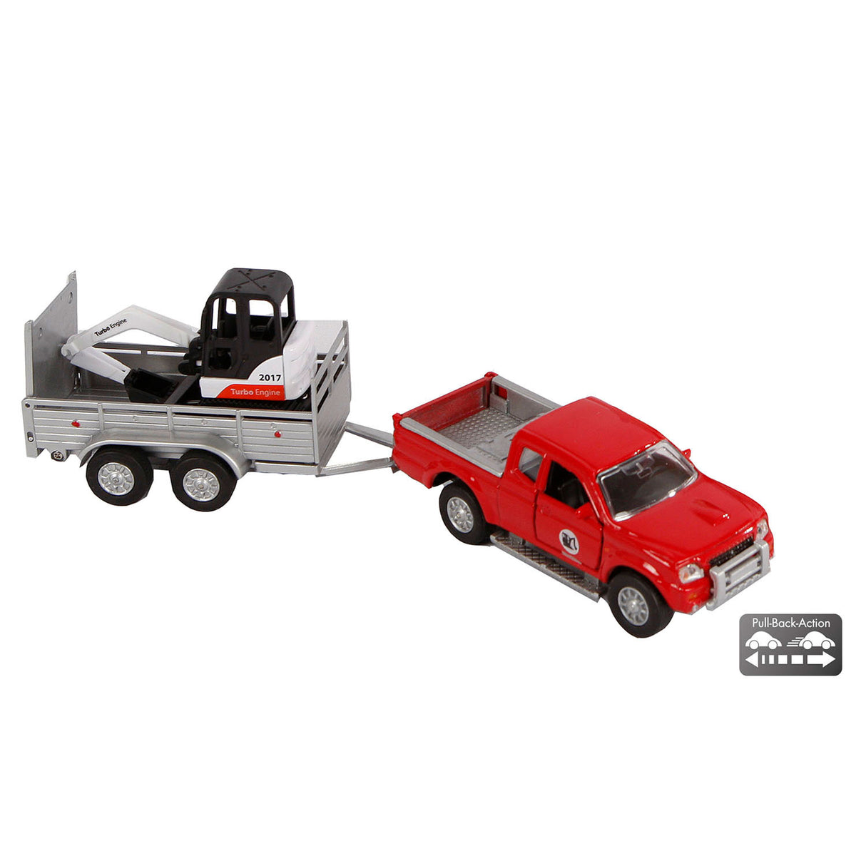 Kids Globe Globe Die-cast Mitsubishi met Minigraver, 27cm