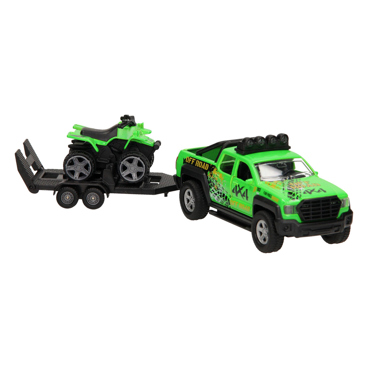 Kids Globe Globe Terreinwagen met Trailer en Quad Licht en Geluid