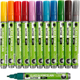 Creativ company https: www.cchobby.nl glas-porseleinstiften-glitter-lijndikte-2-4-mm-semi-dekkend-diverse-kleuren-12-stuk-1-doos