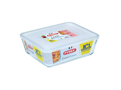 Pyrex cook freeze schaal met deksel 27x22x9cm 4,0l
