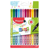 Maped maped graph rsquo;peps fijnlijners 12 kleuren 0.8 mm