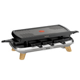 Tefal Tefal RE610D 3in1 8-Persoons Raclette Zwart RVS Hout