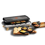 Tefal re610d 3in1 8-persoons raclette zwart rvs hout