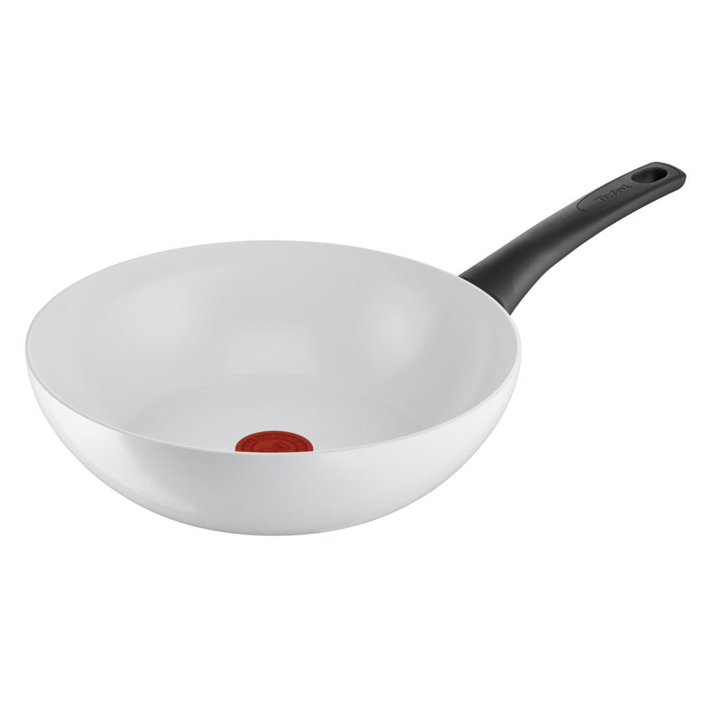 Tefal kookgerei tefal ceramic control wok 28 cm wit