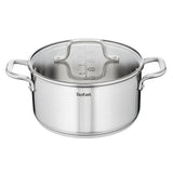 Tefal Kookgerei Tefal Virtuoso Kookpan + Glazen Deksel 24 cm Zilver