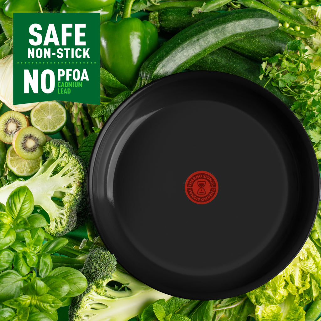 Tefal kookgerei tefal renew black koekenpan 28 cm zwart