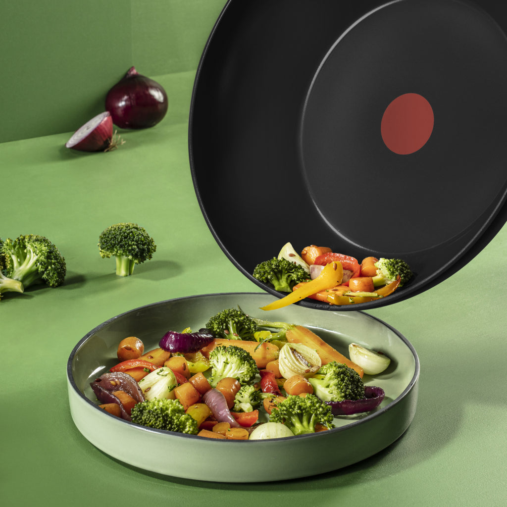 Tefal kookgerei tefal renew black wokpan 28 cm zwart