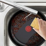 Tefal hapjespan keramisch 24cm inductie zwart met deksel.