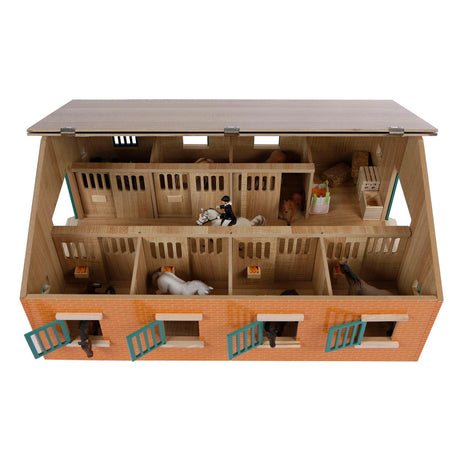 Kids globe paardenstal met 7 boxen, 1:24